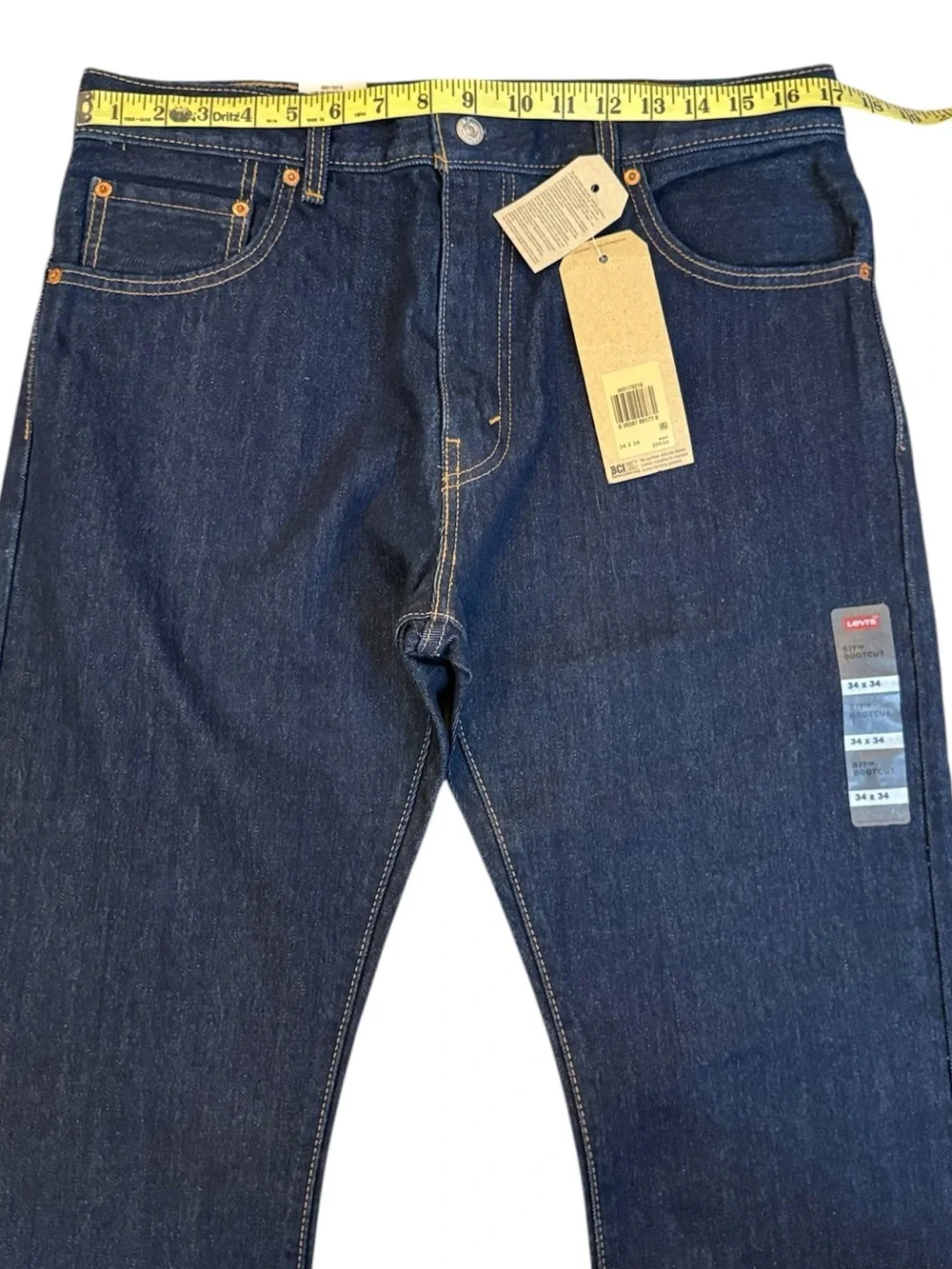 NWT Levi’s 517 Bootcut Jeans 34x34 Rinse (Dark Wash) 100% Cotton 00517-0216